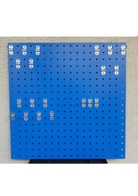 Resim 90x90 Cm Delikli Metal Takım Asma Panosu 20 Adet Kanca İle Birlikte 90 