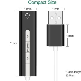 Resim 7.1 USB Harici Ses Kartı 3.5mm Çevirici Dönüştürücü Ses Kartı 5072 
