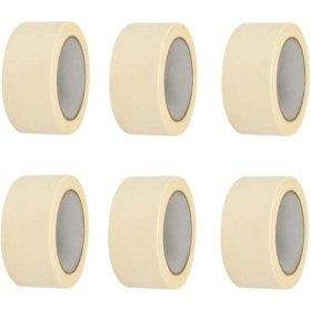 Resim 6 Adet Maskeleme Bandı Boya Bandı 36MM x 25M Kağıt Bant 