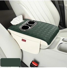 Resim Chuangyinshop Essential Car Armrest Dark Green Merkez Konsol Depolama Kutusu Araç İçi Modifikasyon 