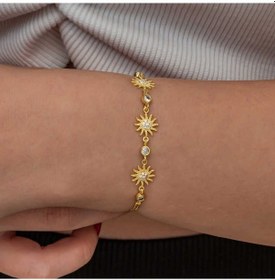 Resim Gümüş Gold Güneş Kadın Bileklik 