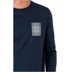 Resim Pierre Cardin 6107 Erkek Uzun Kollu Bisiklet Yaka Pijama Takımı-lacivert Lacivert 