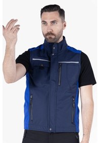 Resim Softshell Yelek Lacivert - Saks Mavi 