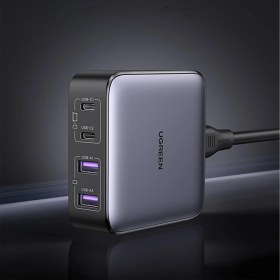 Resim Ugreen Nexode 65W GaN 2 Masaüstü 4 Portlu Hızlı Şarj Cihazı İstasyonu 