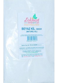 Resim Lokmanavm Beyaz Kil 500 Gr Doğal Saf Toz Mini Maskesi Kili Paket 