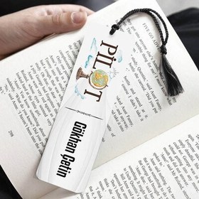 Resim İsme Özel Pilot Kitap Ayracı 