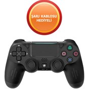 Resim Blooming Ps 4 Joystick Tablet Telefon Pc Uyumlu Titreşimli Oyun Kolu 