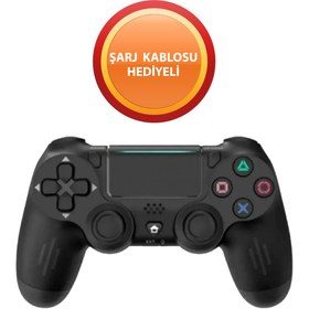 Resim Blooming Ps 4 Joystick Tablet Telefon Pc Uyumlu Titreşimli Oyun Kolu 
