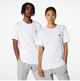 Resim Converse Go-to Embroidered Star Chevron Unisex Beyaz T-shirt Düz 10023876 Beyaz 