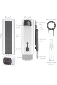 Resim Ellesill 7 in 1 Çok Fonksiyonlu Temizlik Kiti - Klavye, Ekran ve Kulaklık Temizleyici - TechClean 