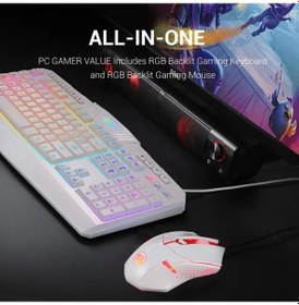 Resim Redragon S101 Kablolu Oyun Klavyesi Ve Faresi White 