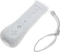 Resim YOYIAG Wii Controller Wii uzaktan kumandaları, beyaz, kablosuz uzaktan kumanda, oyun kumandası uyumlu, silikon kılıflı Wii Controller, Wii/WiiU konsolu için Wii uzaktan kumanda 