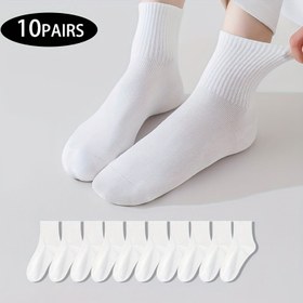 Resim 10 Çift Kadın Yüksek Esneklikli Görünmez Çorap - Yumuşak, Cilt Dostu, Görünmez Tekne Çorapları, Spor ve Günlük Giyim İçin, Kabarık Tasarım, Rastgele Renkler, Rahat Tüm Yıl, Günlük Çoraplar | Görünmez Çoraplar | Rahat Fi 