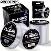 Resim 1 PROBEROS Florokarbon Olta İpi, 300/500m - Ultra-Güçlü Naylon Karbon Fiber Yumuşak Lider, Şeffaf Beyaz, Batan İpler & Sinek Balıkçılığı için Yüksek Hassasiyet & Dayanıklılık 
