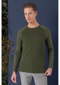 Resim Ts 872 Slim Fit Haki Spor T-shirt Haki 