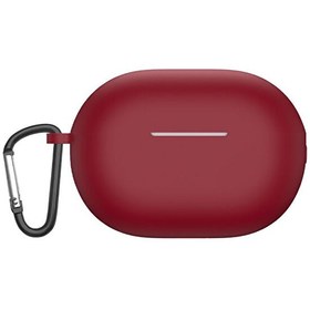 Resim Huawei Freebuds Pro 2 Mat Silikon Soft Kancalı SF7 Mürdüm Kılıf 