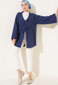 Resim VOLT CLOTHİNG Çift Bağcıklı Poplin Kimono 