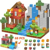 Resim 68/110 adet Pcsmagnetic Yapı Blokları Yapı Yapı Manyetik Primitif Orman Gençlerin Eğitici Yapı Blok Oyun Seti Gençler için Harika Doğum Günü Öğrenme Hediyesi 