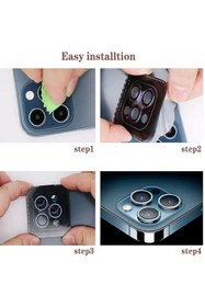 Resim OSG "silver-gümüş" 13 / 13 Mini Uyumlu Safir Cam A Kalite Kamera Lens Koruyucu 