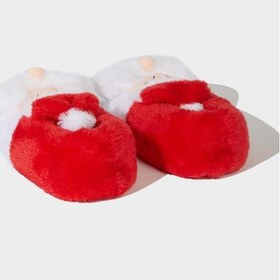 Resim Defacto Kız Çocuk Yılbaşı Temalı Düz Taban Panduf F1946a825wnwt34 Beyaz-wt34 