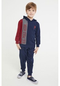 Resim U.S. Polo Assn Lisanslı Lacivert Erkek Çocuk Kapüşonlu Eşofman Takım 