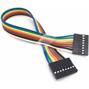 Resim 8 PİN 0,25MM KABLOLU DUPONT KABLO 20CM - TEK TARAFLI 