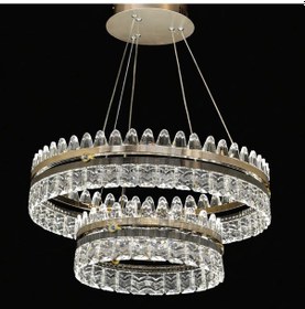 Resim Bohem Aydınlatma Kristal Cam 30x50 3 Renk Led Kumandalı Modern Avize Çok Renkli 