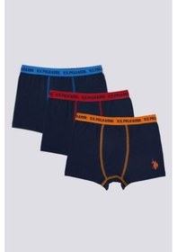 Resim U.S. Polo Assn. U.s Polo Erkek Çocuk Boxer 3'lü Takım Mavi 