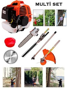 Resim Rowermax Maxstar-Pro Çok Amaçlı Multi Tırpan Dal Budama Testeresi Çit Kesme Easy Start Çalıştırma 