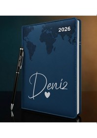 Resim Bk Gift Kişiye Özel İsimli Termo Sert Kapak 2026 Lacivert Ajanda & Kalem -13, Öğretmenler Günü Hediyesi, Yeni İş Hediyesi 35331 Bk Gift Renkli 