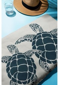 Resim Dijital Baskı Plaj Deniz Havlusu Kaplumbağa Desenli Peştamal Hvl0128 Renkli 