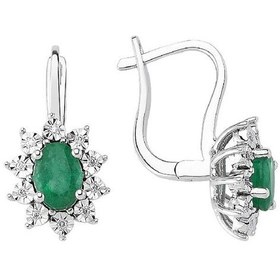 Resim Altınbaş Pırlanta Zümrüt Küpe N11.1429 