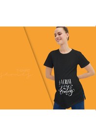 Resim Bk Gift Espri Tasarımlı Siyah Hamile Tişörtü, Hamileye Hediye, Yeni Anne Hediyesi, Arkadaşa Hediye-2 001 