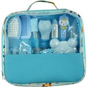 Resim Mavi 13 Adet/takım Yenidoğan Bebek Çocuk Tırnak Saç Sağlık Termometre Bakım Fırçası Seti 