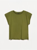 Resim Dilvin 3504 Bisiklet Yaka Pamuklu T-shirt-haki 