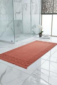 Resim Fesun Kiremit Ayak Havlusu - 60x130Cm, 690Gr,%100 Pamuk, Spa Ve Otel Banyo Paspası, Günlük Kullanıma Uygun 