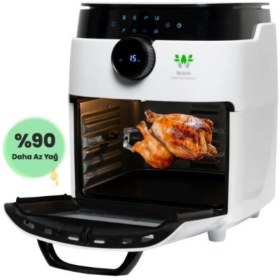 Resim Wiami Airfryer Oven RA-011W 12 lt Beyaz Yağsız Fritöz Outlet 