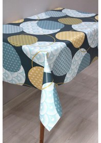 Resim Astarlı Silinebilir Pvc Muşamba Masa Örtüsü 8268-1-lacivert 