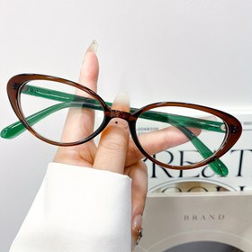 Resim Kadın ve Erkekler için Vintage Kedi Gözü Gözlük - Kahverengi Çerçeveli, Tam Kenarlı, Günlük ve Resmi Kullanıma Uygun Retro Parti Ofis Gözlüğü 