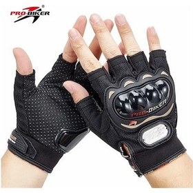 Resim Jialan Motosiklet Eldivenleri Nefes Yarım Parmak Eldiven Açık M 