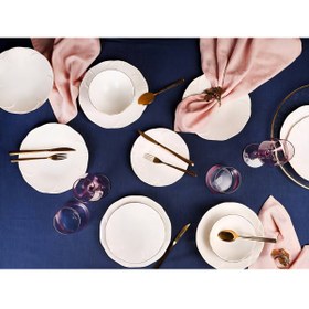 Resim Porland Varia Altın Yaldız Pasta seti 21 cm - 6 parça 