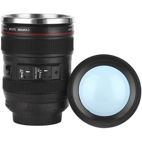 Resim Dianziye Kamera Lens Tasarım 400ml Paslanmaz Çelik Termos Bardak, Düşük Geçirgen, Kahve İçin, Siyah, Fotoğraf Sever Hediyesi Beyaz 