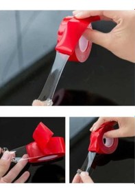 Resim Silikonlu Çift Taraflı Plaka Yapıştırma Bantı 19mm- 2 Metre 