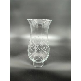 Resim Kuğulu Avize Avize Lamba Camı Küçük Şeffaf Dekorlu E.14 (Alt Çap: 4,50cm- h: 17,50cm)Mum ampule göre. 