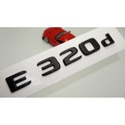 Resim E 320d Bagaj Parlak Siyah ABS 3M 3D Yazı Logo ORJİNAL ÜRÜN AYNI GÜN ÜCRETSİZ KARGO