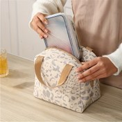 Resim Mürekkep Desenli İzoleli Öğle Çantası, Büyük Kapasiteli, PET Malzeme, Silindirik Şekil, Elde Yıkanabilir, Çalışma, Seyahat ve Açık Hava Pikniği için Gıda İle Temas Yapmayan Termal Öğle Kutusu, Okula Dönüş 