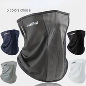 Resim 1 adet Nefes Alabilir Boyun Atkısı Maskesi Kulak Halkaları ile - Siyah, Polyester, Makinede Yıkanabilir - Bisiklet, Balıkçılık, Koşu, Yürüyüş, Seyahat ve Kamp için İdeal, Dış Mekan Spor Aksesuarı|Tam Kapsama Atkısı|Güvenli Uyumlu Maske 