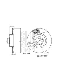 Resim Blue Print Adbp430064 Fren Diski Ön Bmw G30 G31 F90 16 X3 G01 17 X4 G02 18 G29 34116860907 