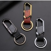 Resim Tongxida Jobon Zb-106a Çift Döngü Araba Metal Anahtarlık, Siyah Model 