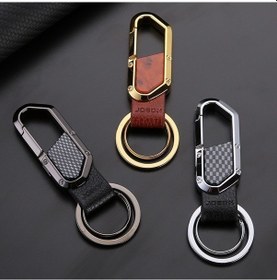 Resim Tongxida Jobon Zb-106a Çift Döngü Araba Metal Anahtarlık, Siyah Model 